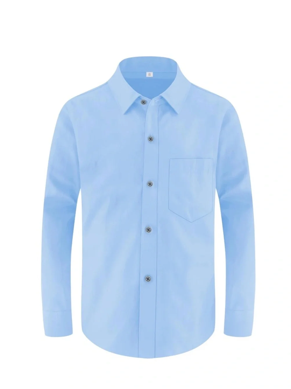 Classic Kids Light Blue Dress Shirt with Black Tie